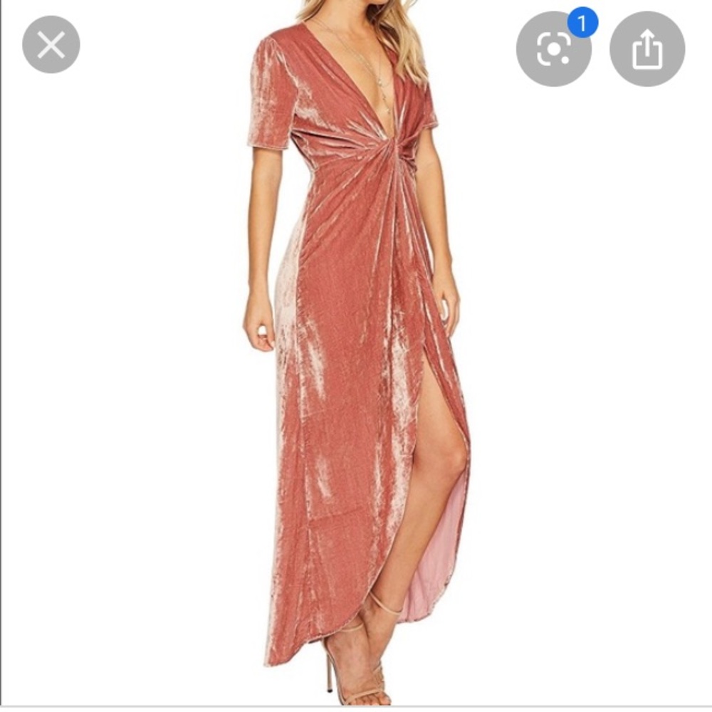 J.O.A velvet wrap dress